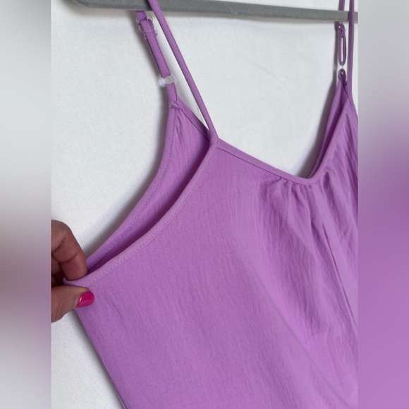 Lavender Purple Flowing Spaghetti Strap Jumpsuit 2X - Picture 6 of 8